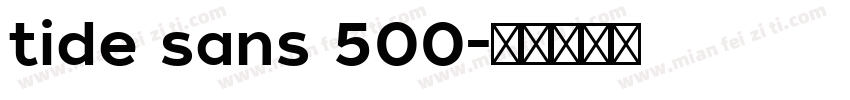 tide sans 500字体转换